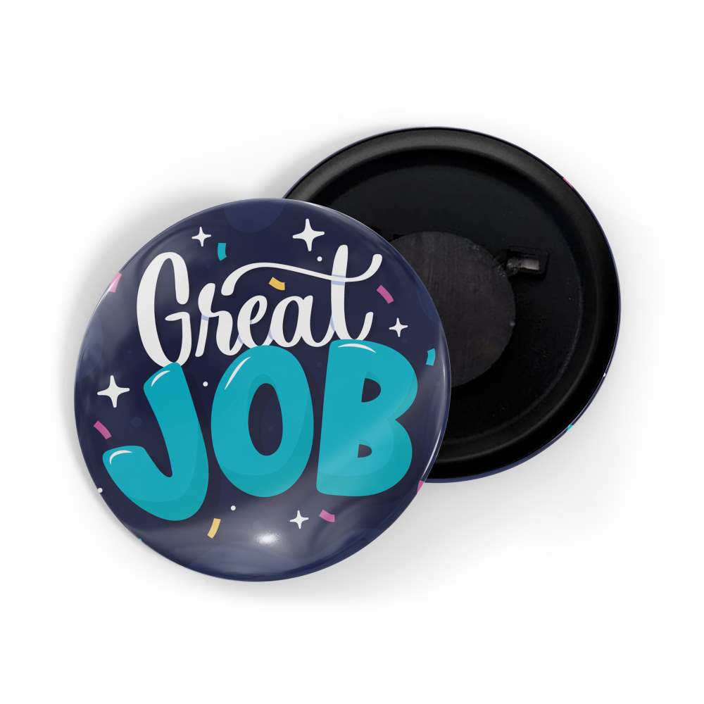 dhcrafts Fridge Magnet Blue Positive Quote Great Job Glossy Finish Design Pack of 1